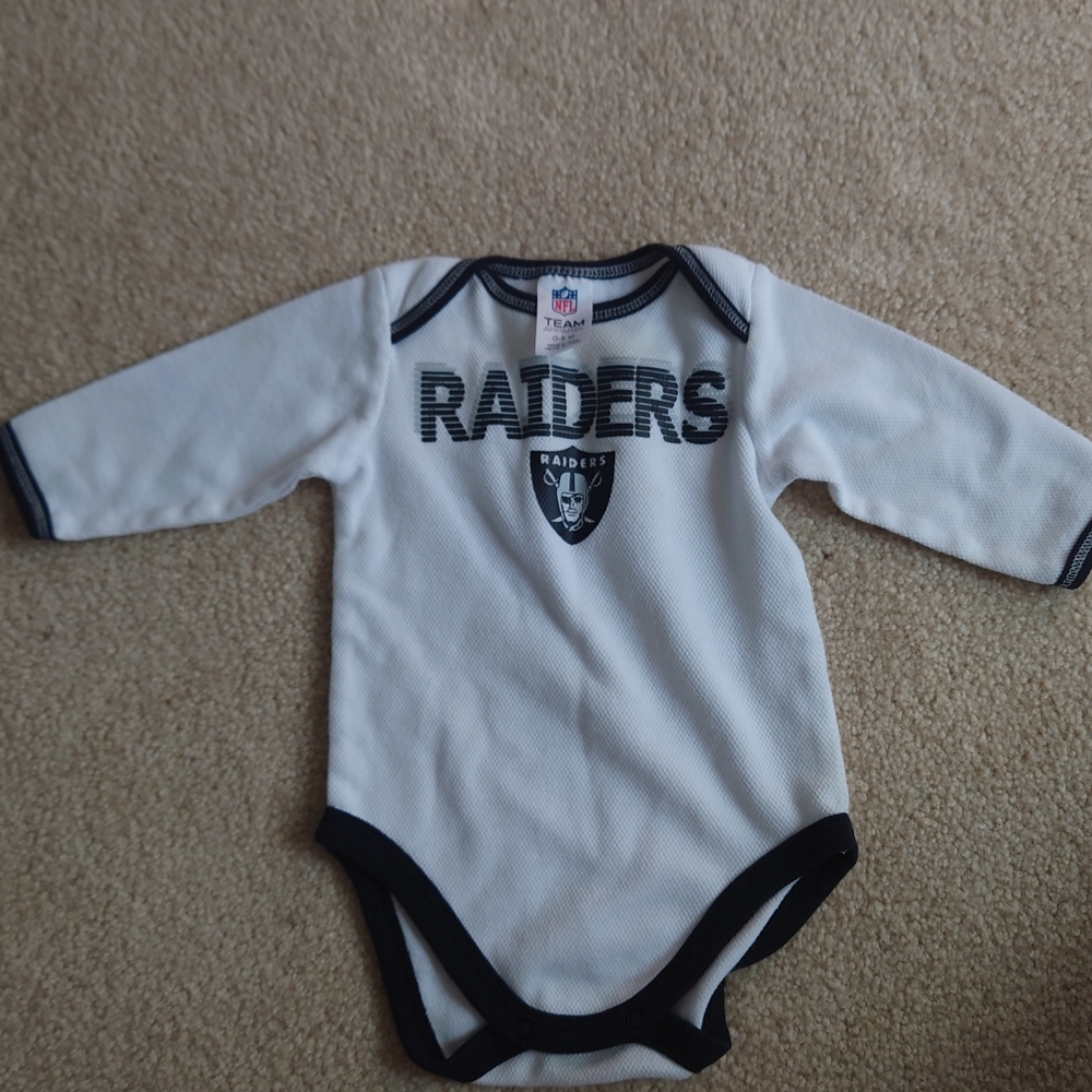 NFL Raiders Infant Bodysuit - White and Black